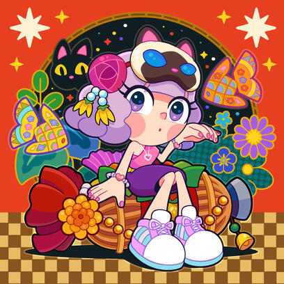 1 Cha. + Props + Simple BG